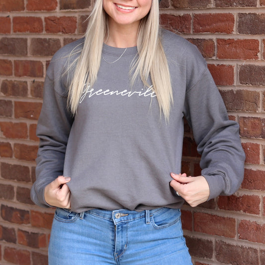 Cursive sweatshirt