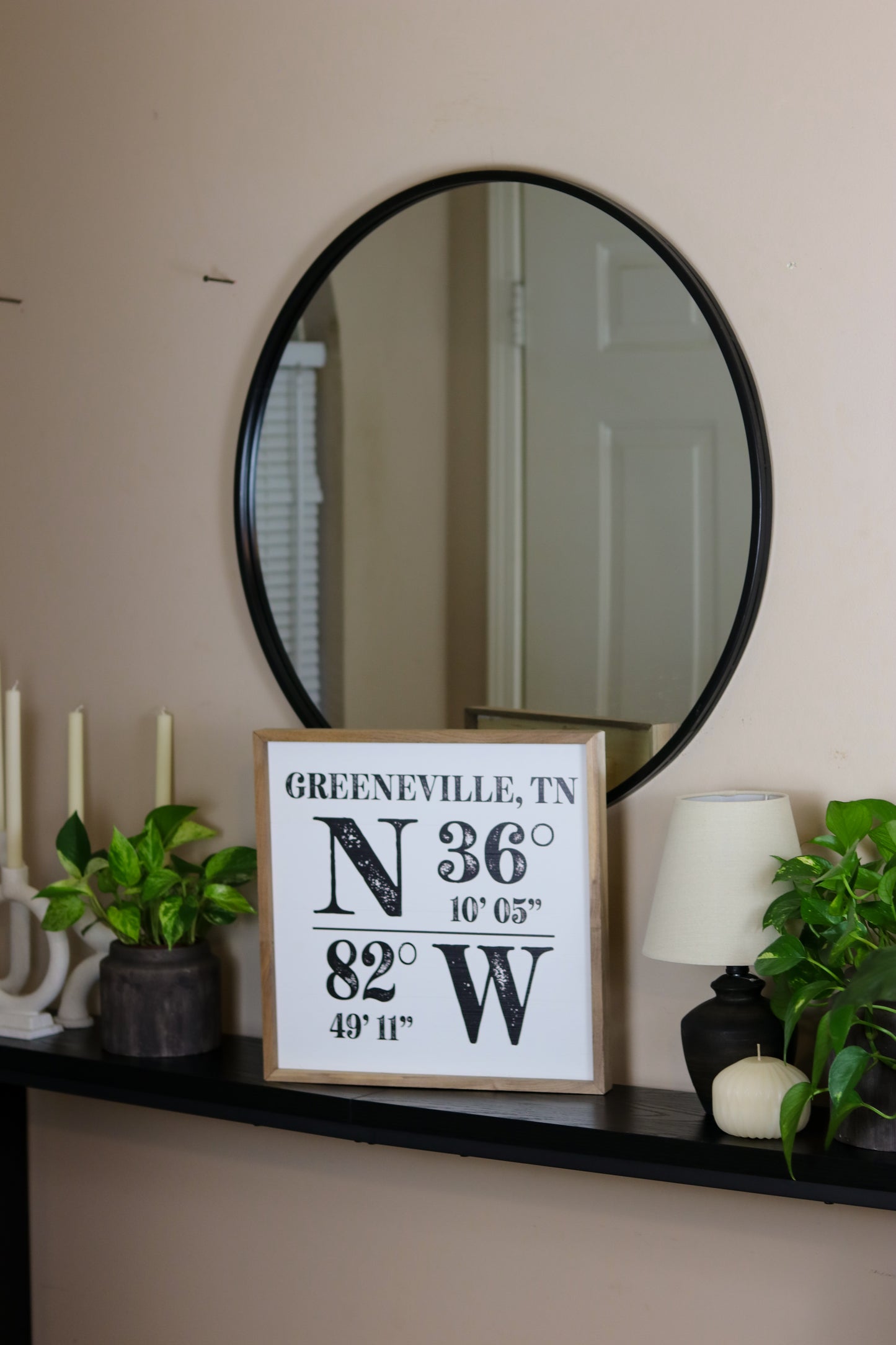 Greeneville Coordinates Sign