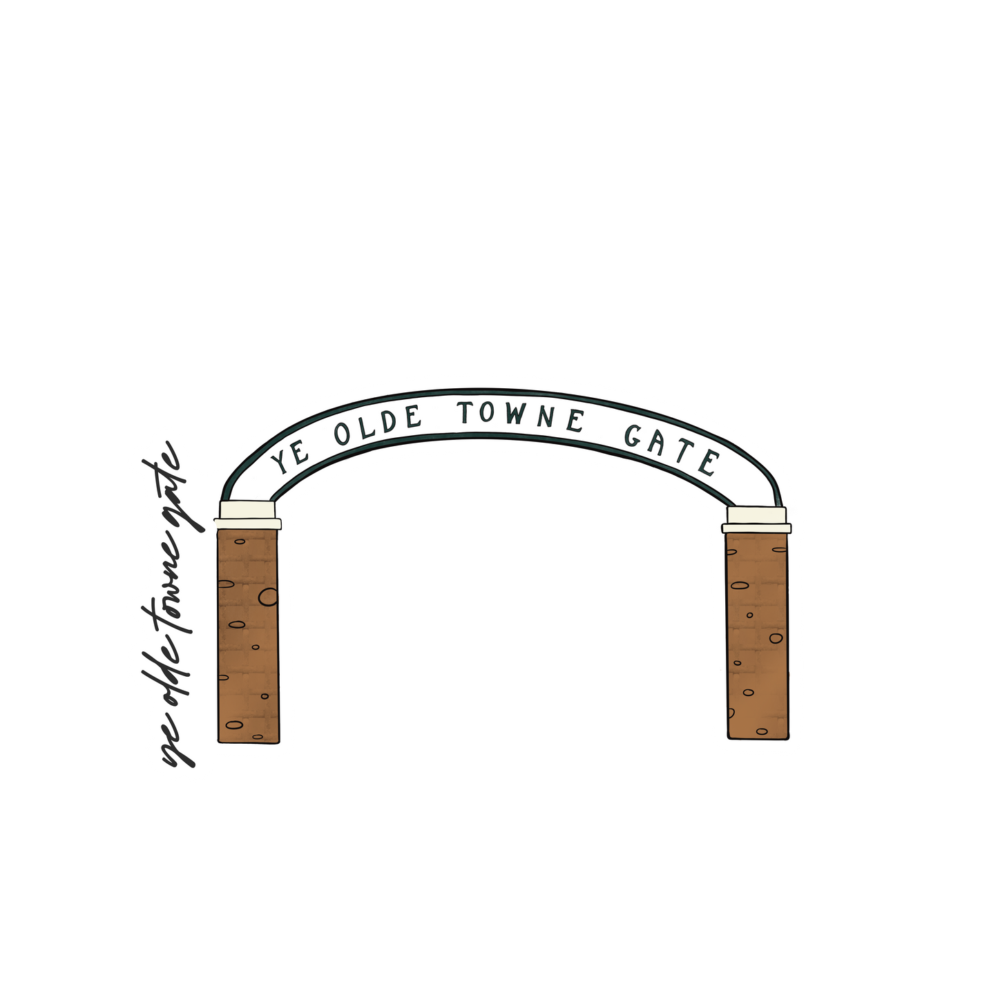 Ye Olde Towne Gate Sticker