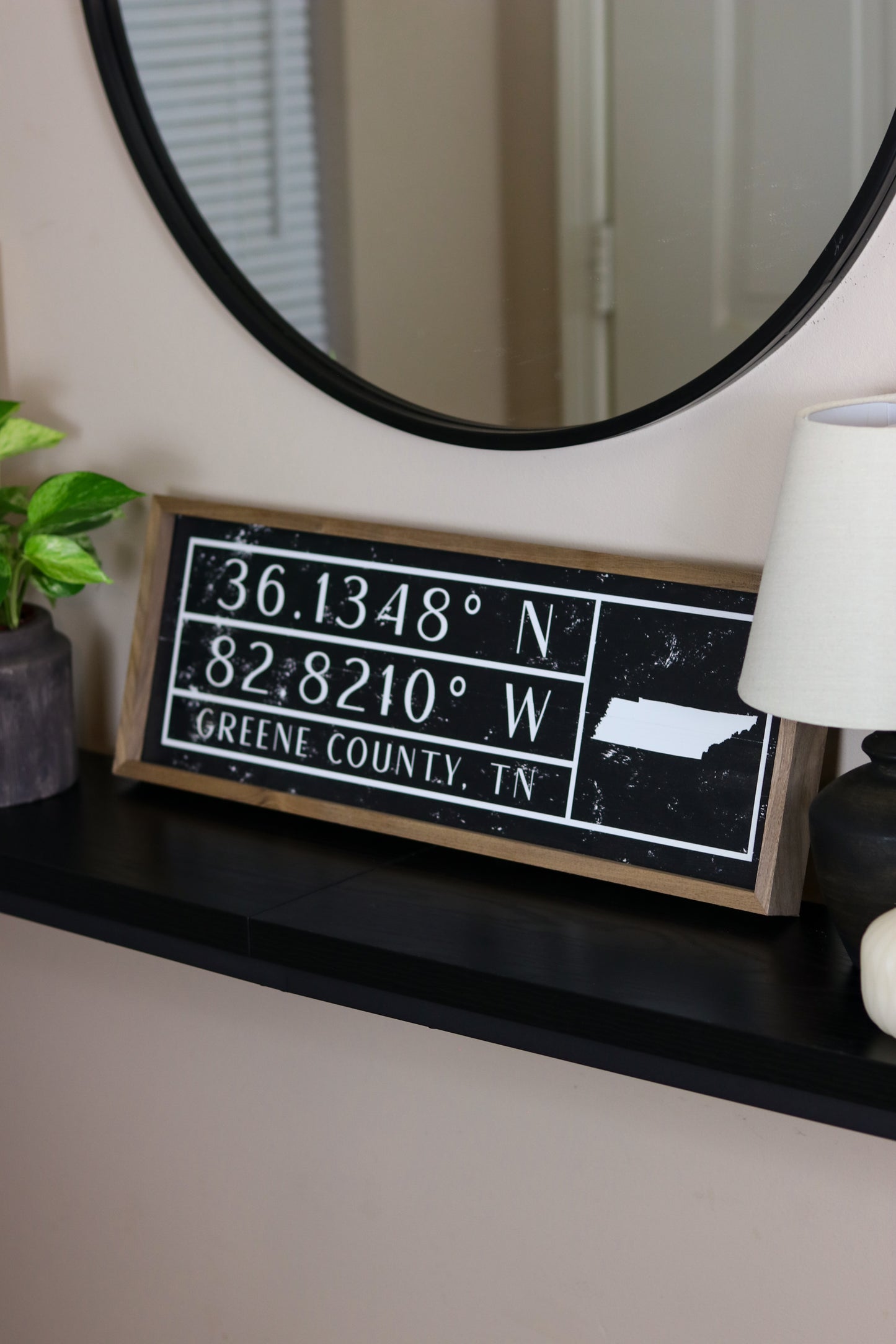 Greene County Coordinates Sign