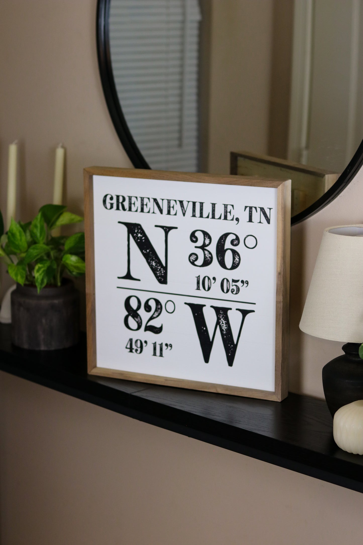Greeneville Coordinates Sign