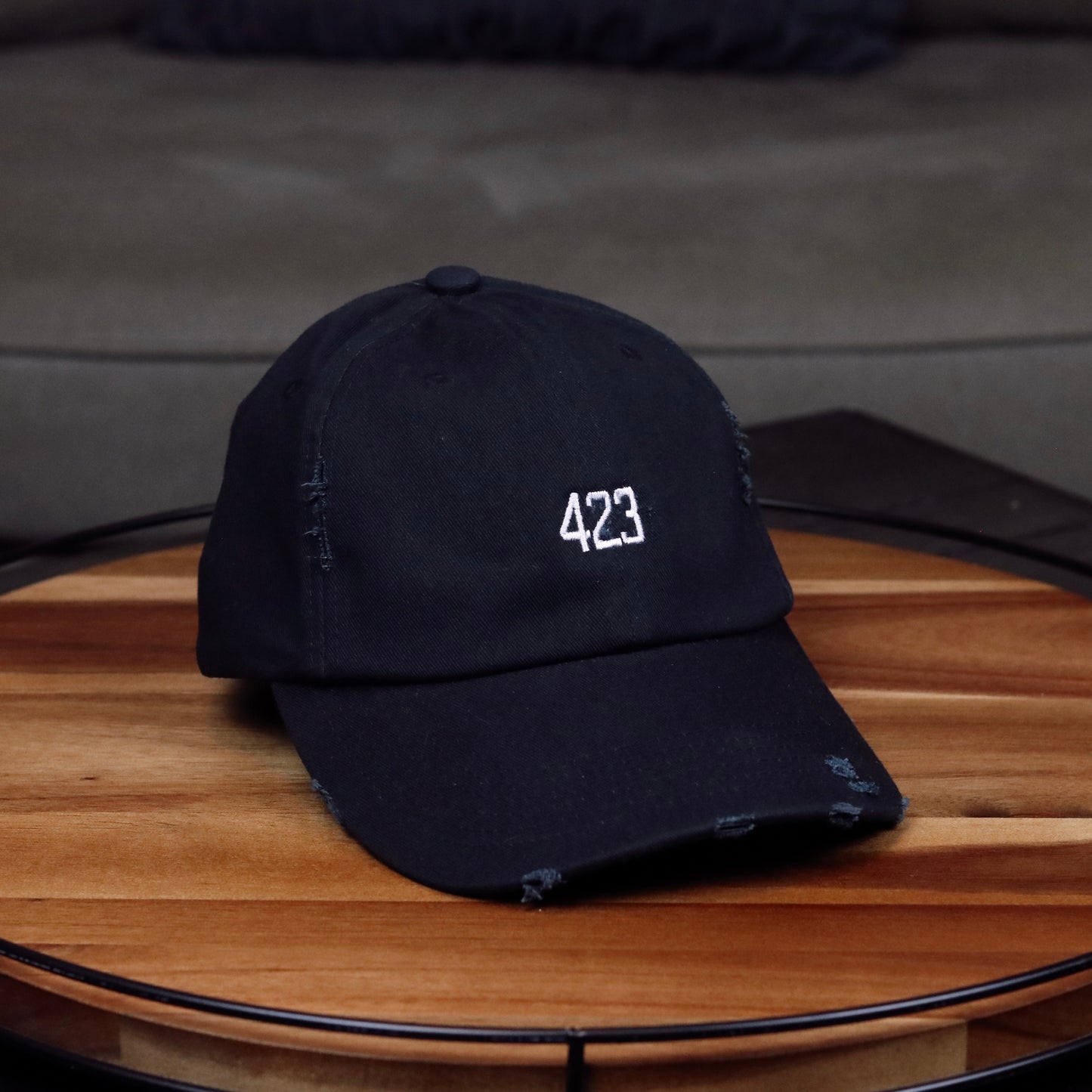 423 distressed hat