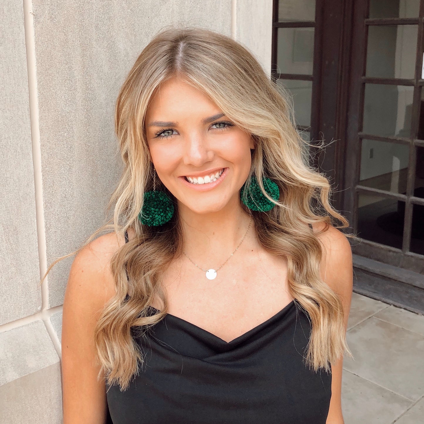 Game-day Pom earrings