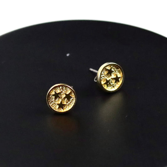 Tristar earrings 22k gold